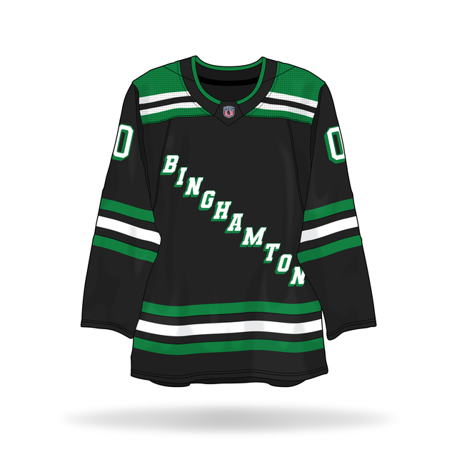 Green and hot sale black hockey jersey