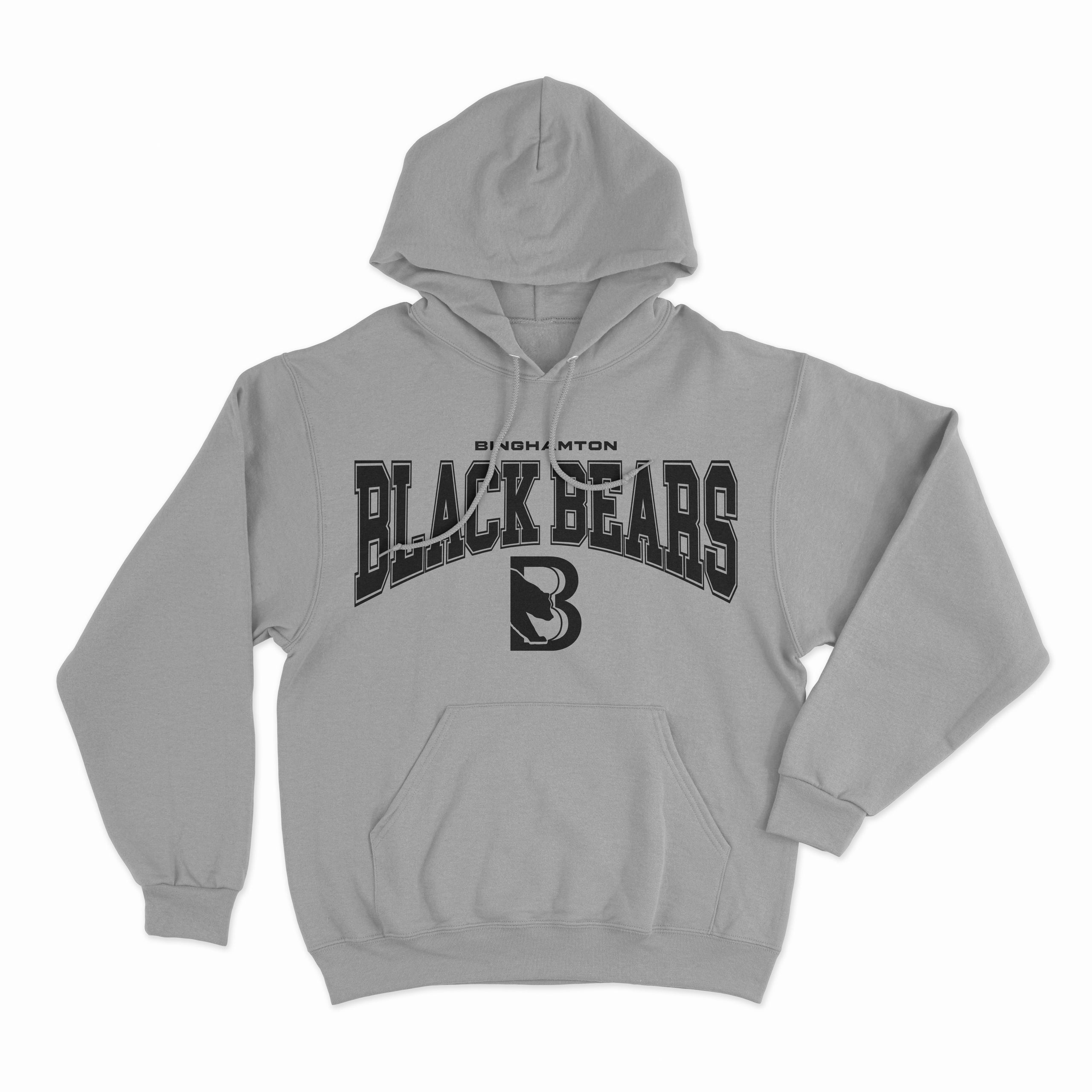 Grey Black Bears Hoodie | Binghamton Black Bears